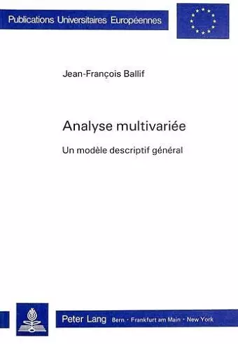 Analyse Multivariée cover