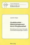 Qualitaetszirkel - Ideenmanagement Durch Gruppenarbeit cover