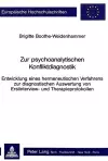 Zur Psychoanalytischen Konfliktdiagnostik cover