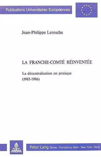 La Franche-Comté Réinventée cover