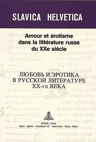 Amour Et Érotisme Dans La Littérature Russe Du Xxe Siècle cover