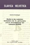 Studien Zu Den Russischen Briefstellern Des 18. Jahrhunderts Und Zur «Europaeisierung» Des Russischen Briefstils cover