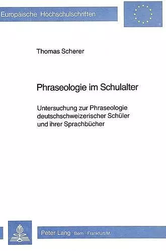 Phraseologie Im Schulalter cover