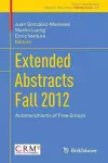 Extended Abstracts Fall 2012 cover