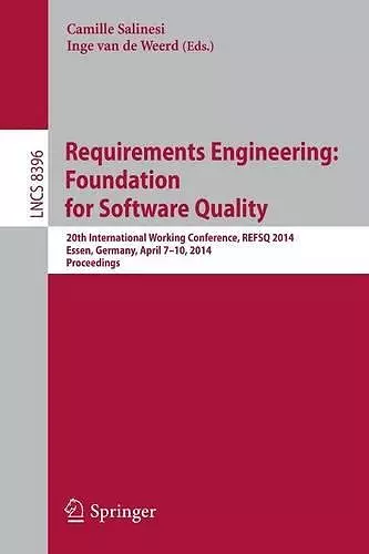 Requirements Engineering: Foundation for Software Quality cover