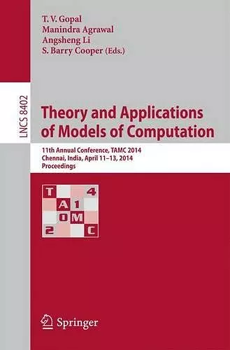 Theory and Applications of Models of Computation cover