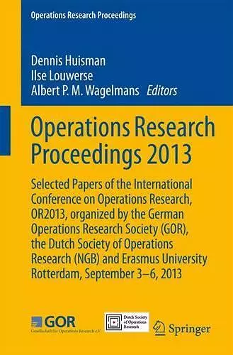 Operations Research Proceedings 2013 cover