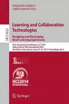 Learning and Collaboration Technologies: Designing and Developing Novel Learning Experiences cover