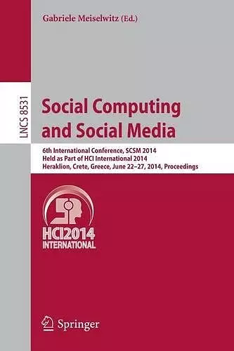 Social Computing and Social Media cover