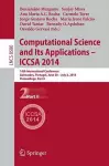 Computational Science and Its Applications - ICCSA 2014 cover