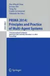 PRIMA 2014: Principles and Practice of Multi-Agent Systems cover