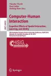 Computer-Human Interaction. Cognitive Effects of Spatial Interaction, Learning, and Ability cover
