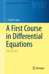 A First Course in Differential Equations cover