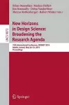 New Horizons in Design Science: Broadening the Research Agenda cover
