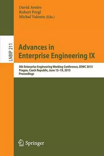 Advances in Enterprise Engineering IX cover