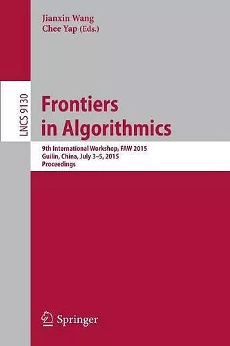 Frontiers in Algorithmics cover