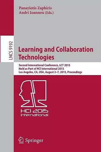 Learning and Collaboration Technologies cover