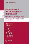 Human Interface and the Management of Information. Information and Knowledge in Context cover