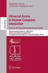 Universal Access in Human-Computer Interaction. Access to the Human Environment and Culture cover