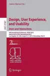 Design, User Experience, and Usability: Users and Interactions cover