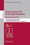 Human Aspects of IT for the Aged Population. Design for Everyday Life cover