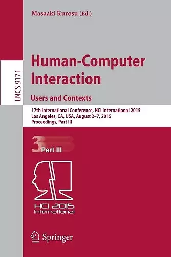 Human-Computer Interaction: Users and Contexts cover