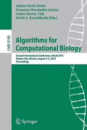 Algorithms for Computational Biology cover