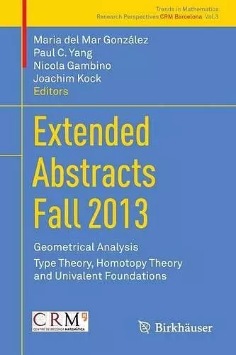 Extended Abstracts Fall 2013 cover