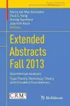 Extended Abstracts Fall 2013 cover