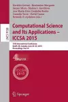 Computational Science and Its Applications -- ICCSA 2015 cover
