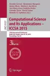 Computational Science and Its Applications -- ICCSA 2015 cover