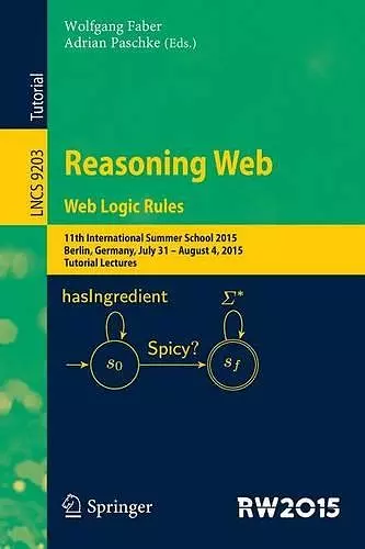 Reasoning Web. Web Logic Rules cover