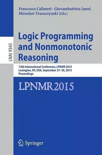 Logic Programming and Nonmonotonic Reasoning cover