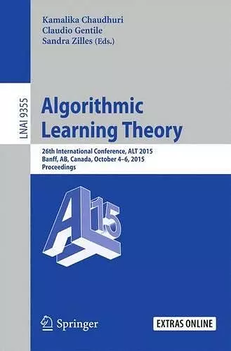 Algorithmic Learning Theory cover