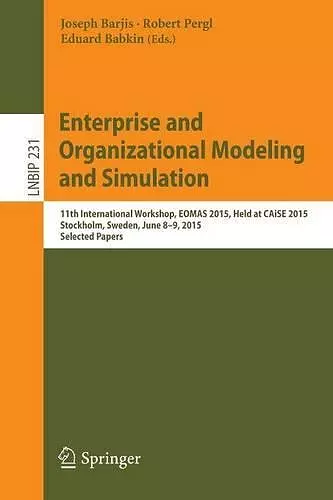 Enterprise and Organizational Modeling and Simulation cover