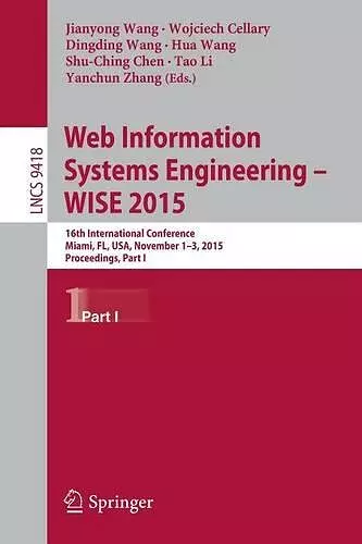 Web Information Systems Engineering – WISE 2015 cover