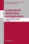 Combinatorial Optimization and Applications cover