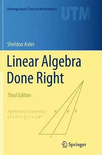 Linear Algebra Done Right cover