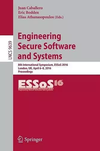 Engineering Secure Software and Systems cover
