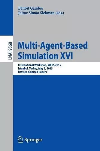 Multi-Agent Based Simulation XVI cover