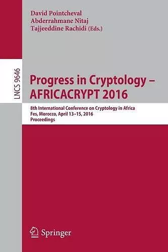 Progress in Cryptology – AFRICACRYPT 2016 cover