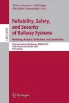 Reliability, Safety, and Security of Railway Systems. Modelling, Analysis, Verification, and Certification cover