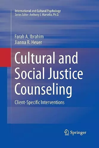 Cultural and Social Justice Counseling cover