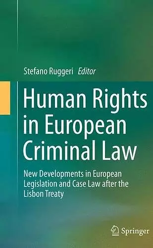 Human Rights in European Criminal Law cover