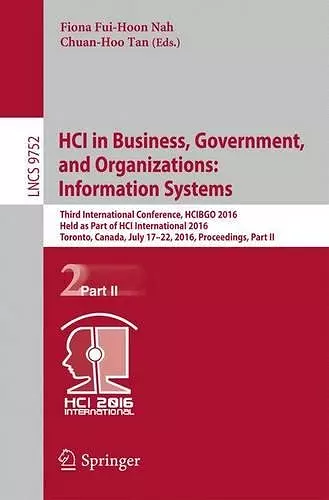 HCI in Business, Government, and Organizations: Information Systems cover