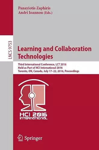 Learning and Collaboration Technologies cover