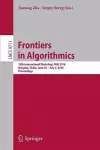 Frontiers in Algorithmics cover