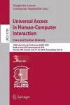 Universal Access in Human-Computer Interaction. Users and Context Diversity cover