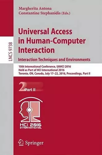 Universal Access in Human-Computer Interaction. Interaction Techniques and Environments cover