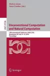 Unconventional Computation and Natural Computation cover